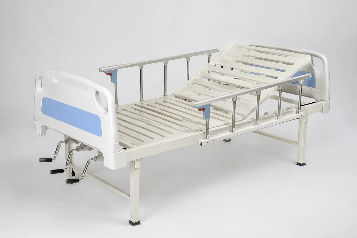 Manual hospital bed compared with electric frames for home care